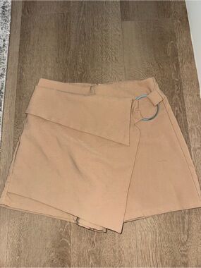 Tilly's West of Melrose Tan Wrap Skort with Ring Accent